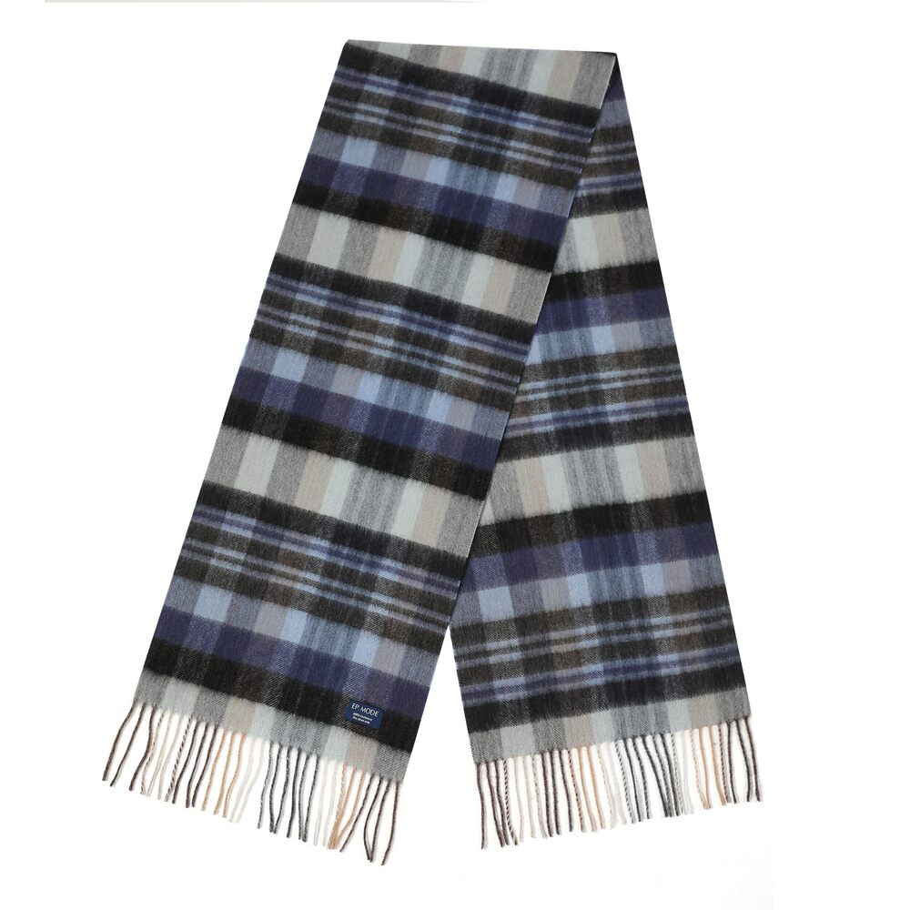 4695 100% Cashmere Scarf, Classic Plaid Design & Gift-Ready Packaging Multi